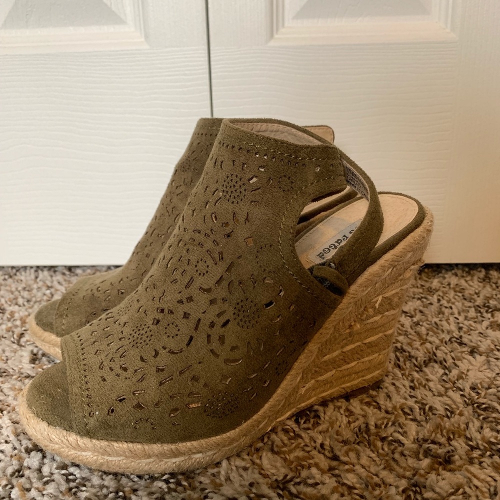 Olive Green Wedges
